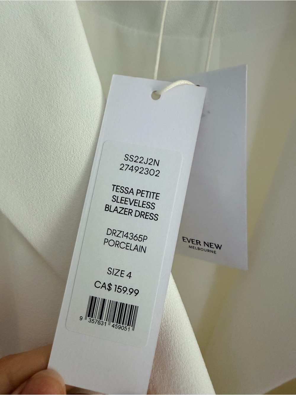 Ever New Ivory Sleeveless Blazer Mini Dress with Belt - Picture 7 of 9